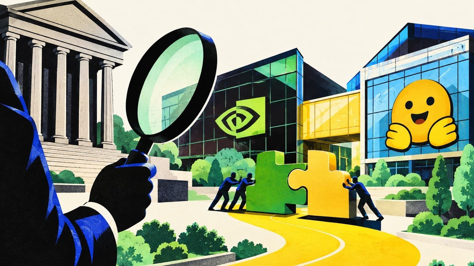 Illustration: Nvidia headquarters Hugging Face platform