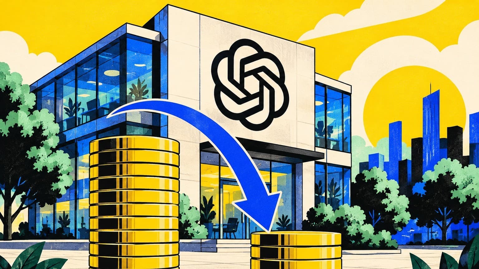 Illustration: OpenAI office building exterior